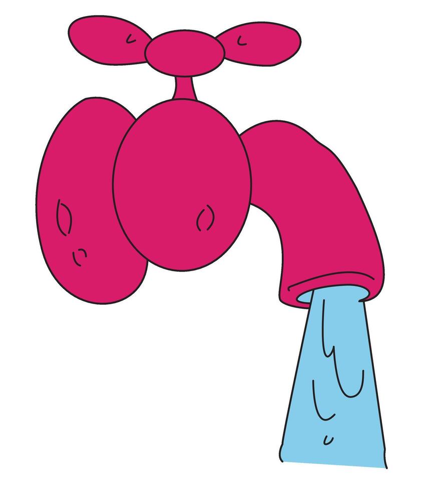 Water is tap is falling illustration vector