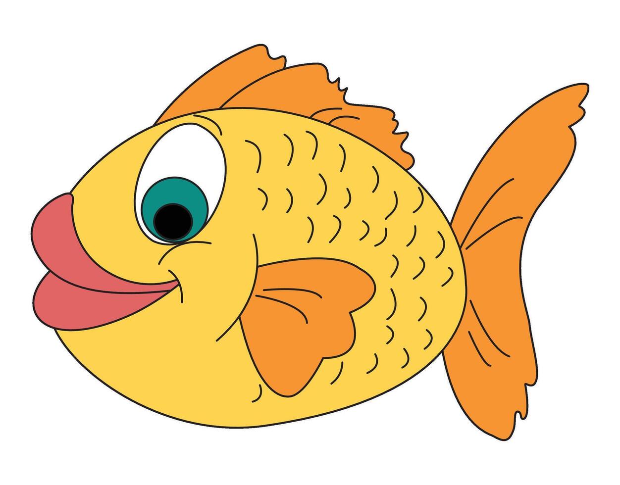a fish smiling vector