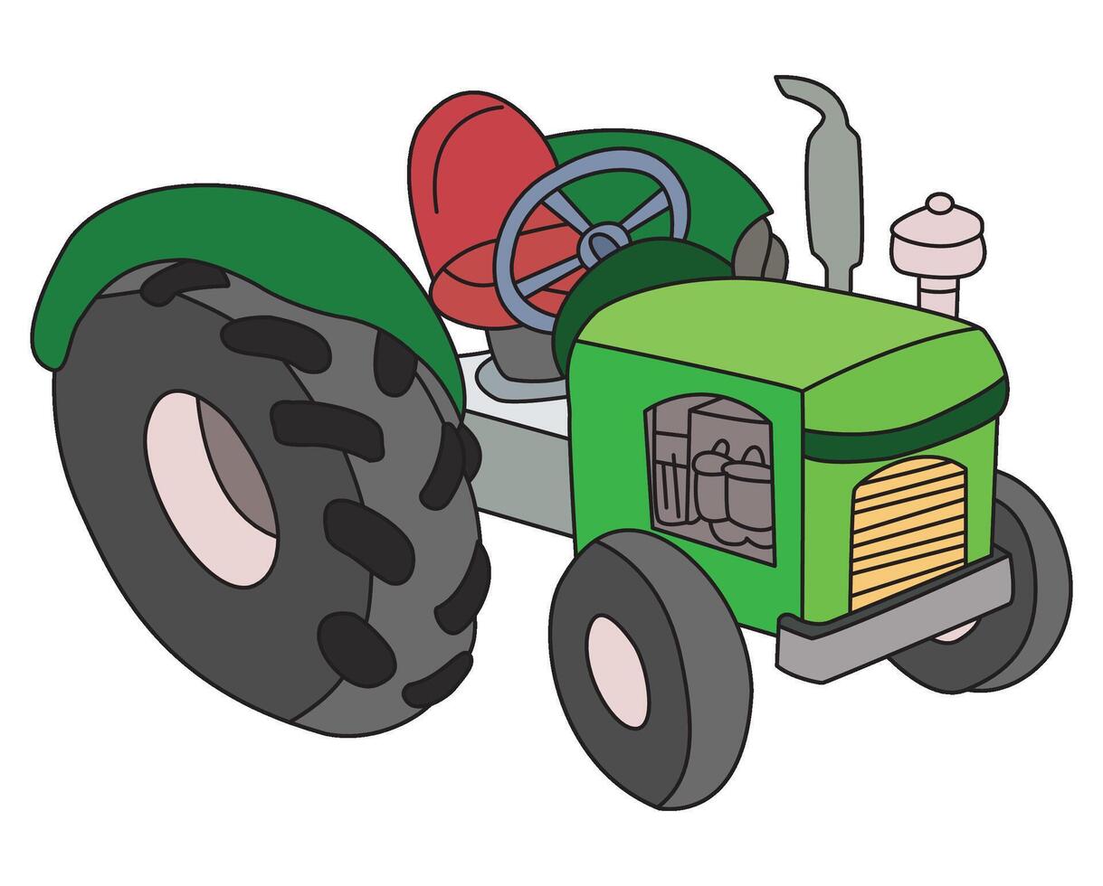 A tractor isolated on white background vector