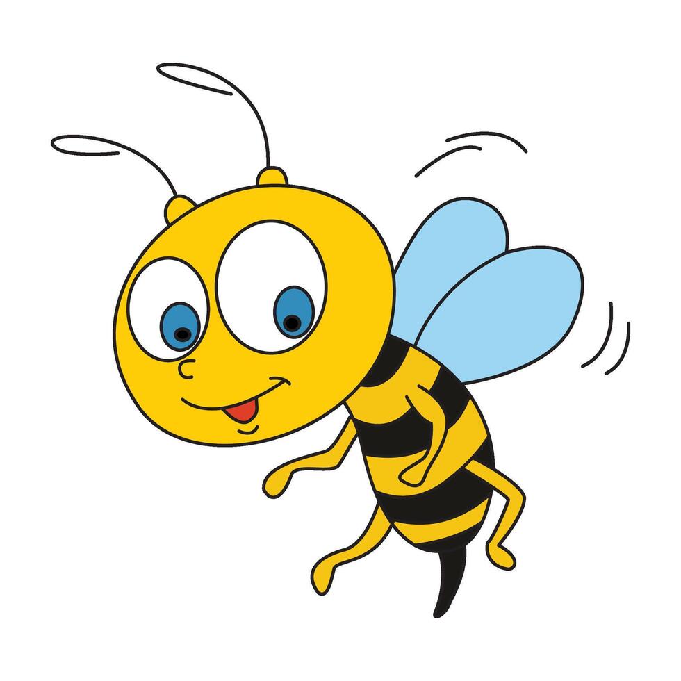 A bee smiling vector