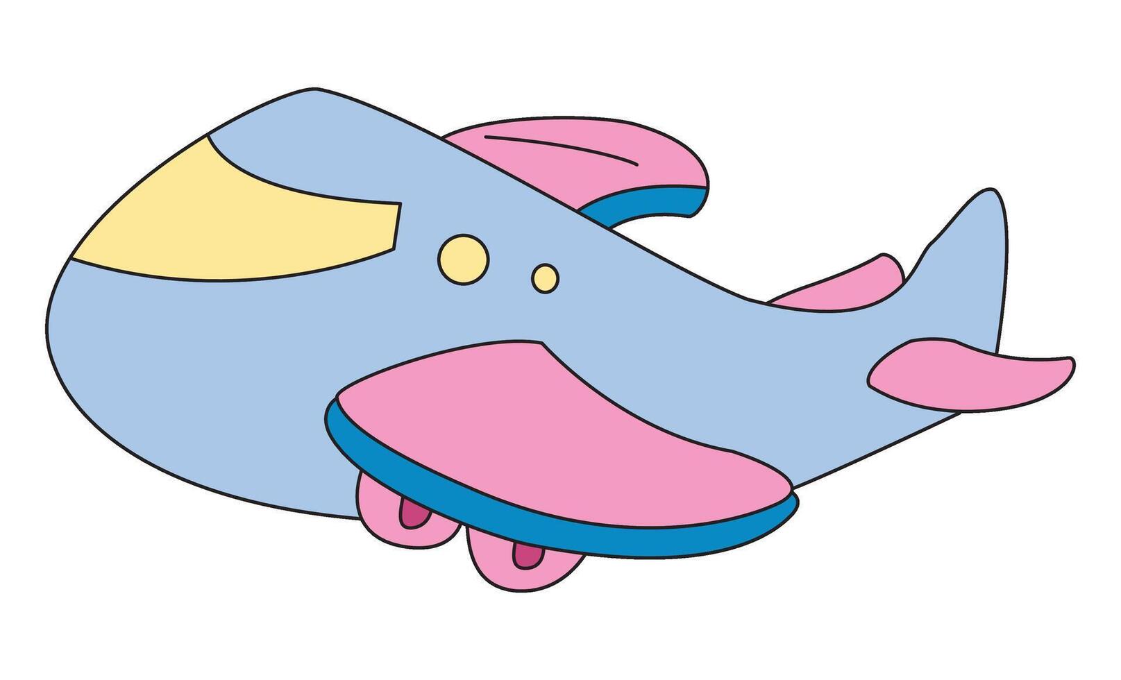 A cartoon airplane illustration vector