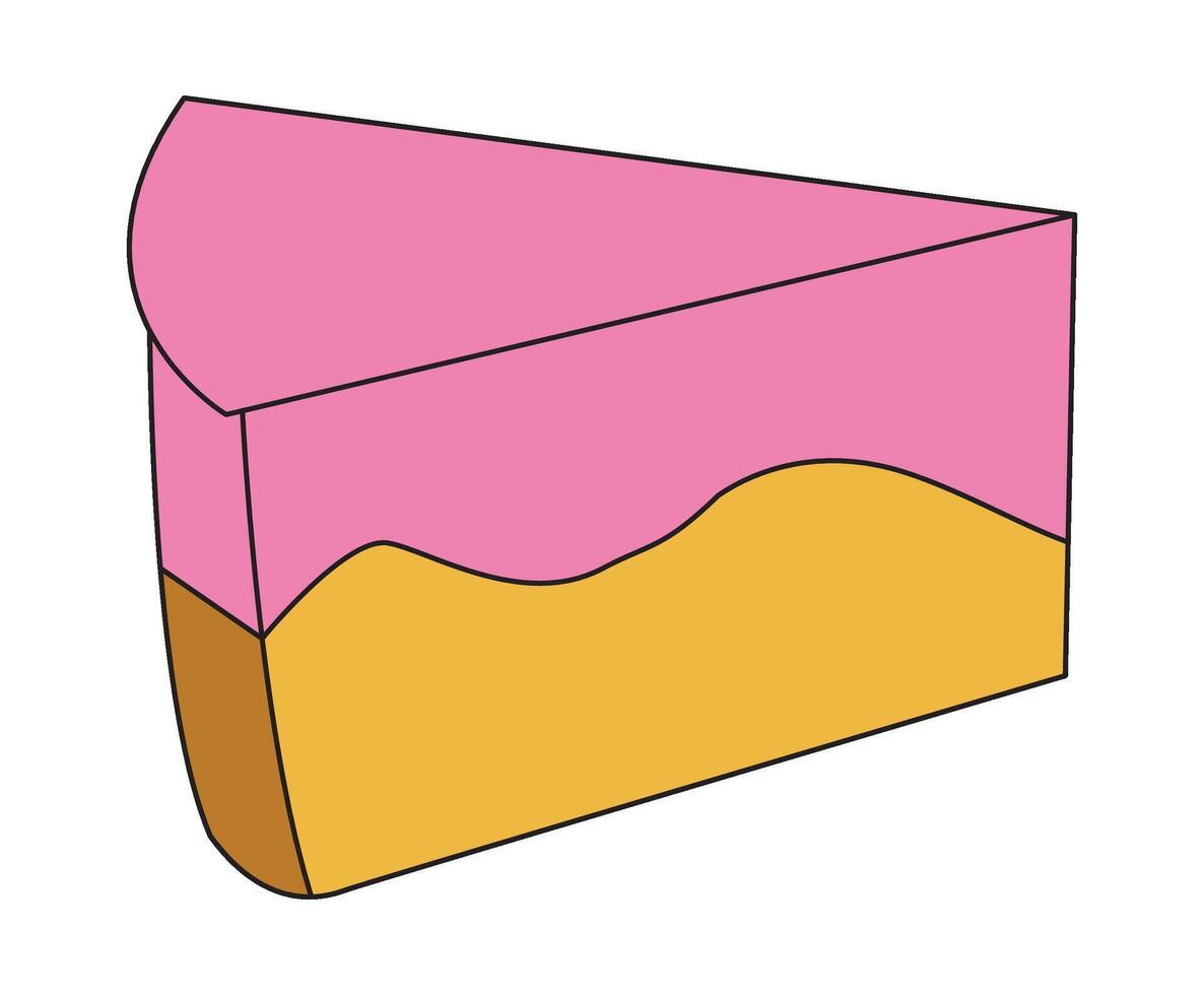 A fresh cake piece illustration vector