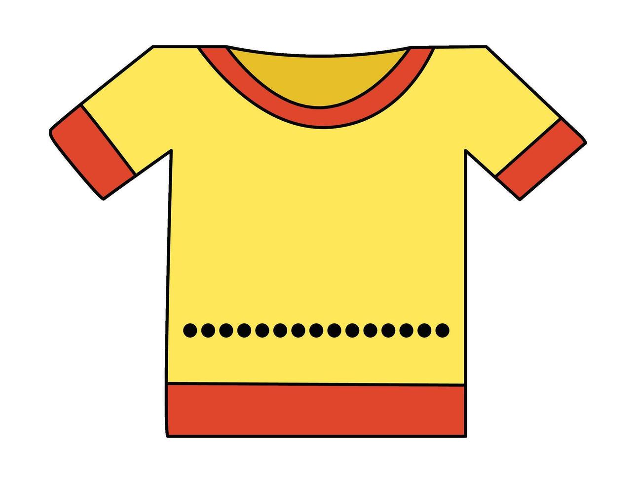 A yellow t shirt vector