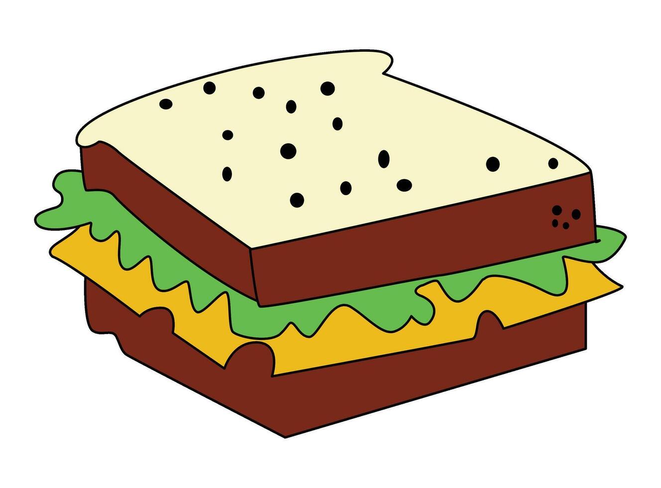 A sandwich isolated on white background vector