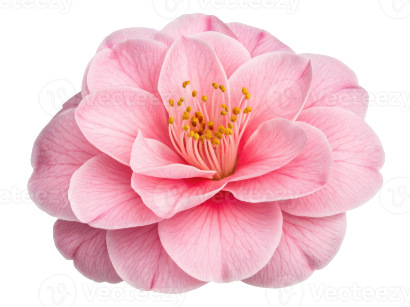 beautiful azalea flower in soft pink hues showcases delicate petals and vibrant yellow stamens, creating stunning natural display png