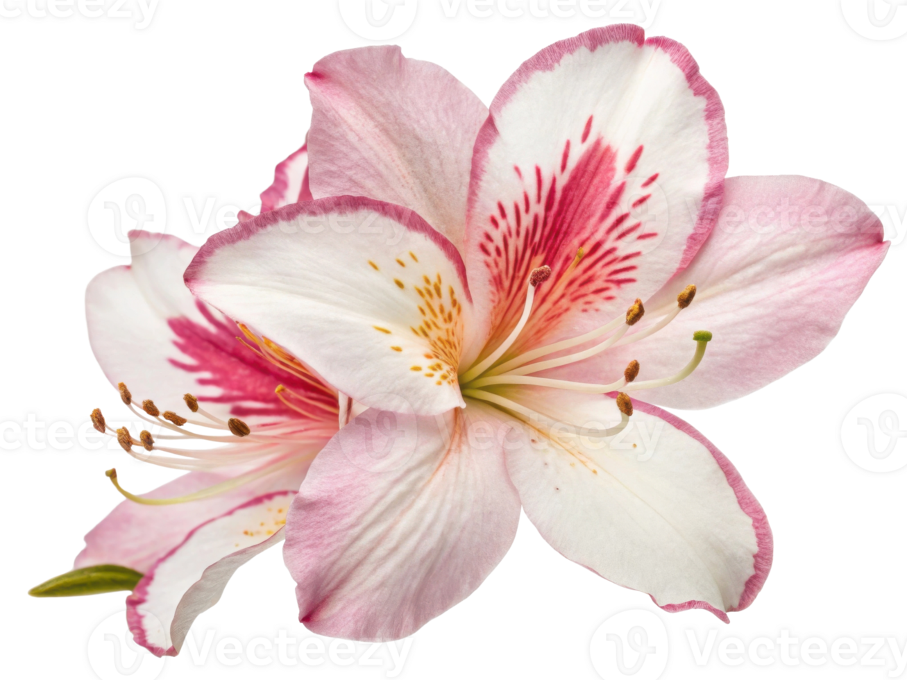 stunning azalea flower showcases delicate pink and white petals with vibrant markings, embodying beauty and grace in nature png