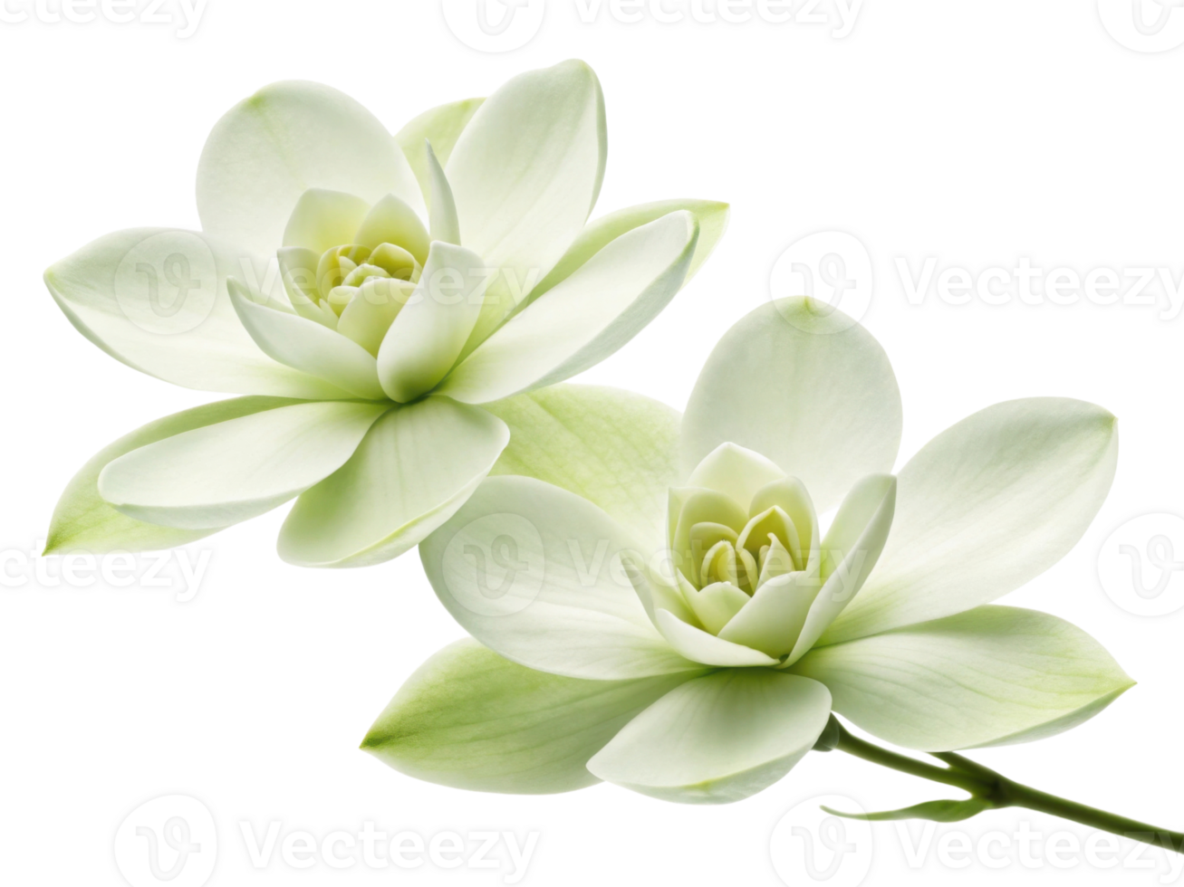 Delicate gardenia flowers bloom gracefully showcasing their soft white petals and lush green leaves creating serene atmosphere png