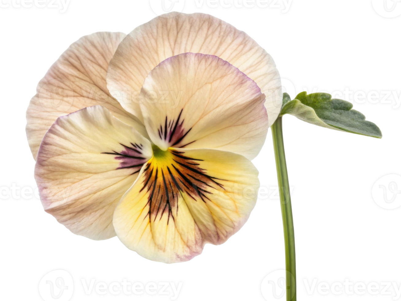 delicate pansy flower showcases soft pastel colors and intricate patterns, embodying beauty and grace in nature design png