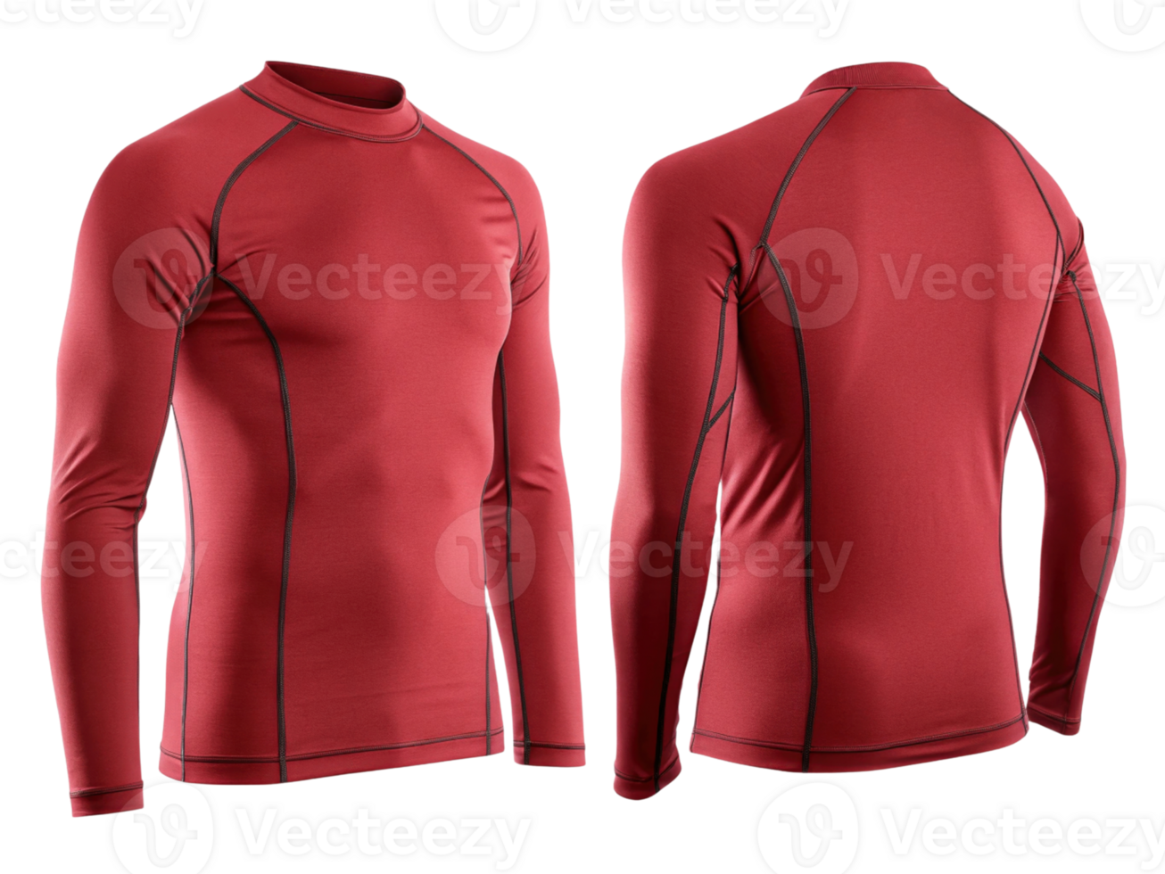 stylish rashguard mockup showcasing vibrant red design perfect for active wear enthusiasts. Ideal for sports and outdoor activities png
