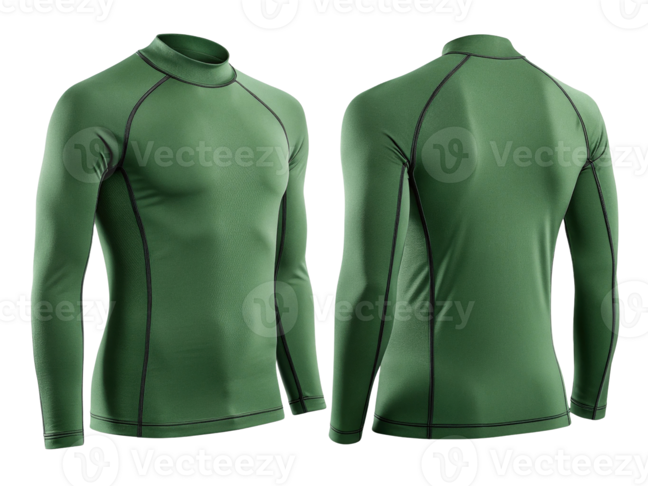 stylish green rashguard mockup designed for active wear, perfect for sports and outdoor activities while providing comfort and protection png