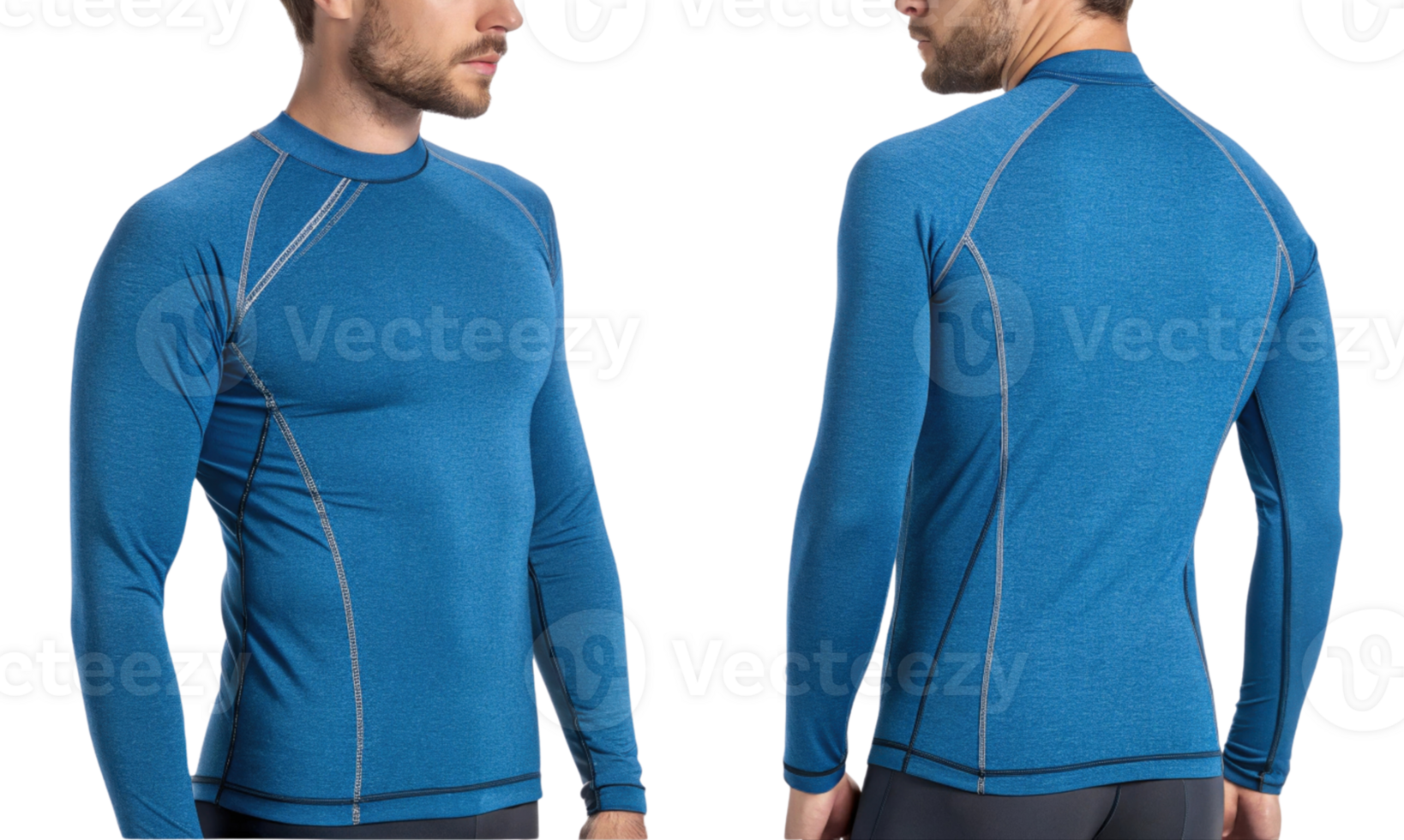stylish rashguard mockup showcasing fitted design perfect for active wear and outdoor sports. Ideal for swimming or surfing enthusiasts png