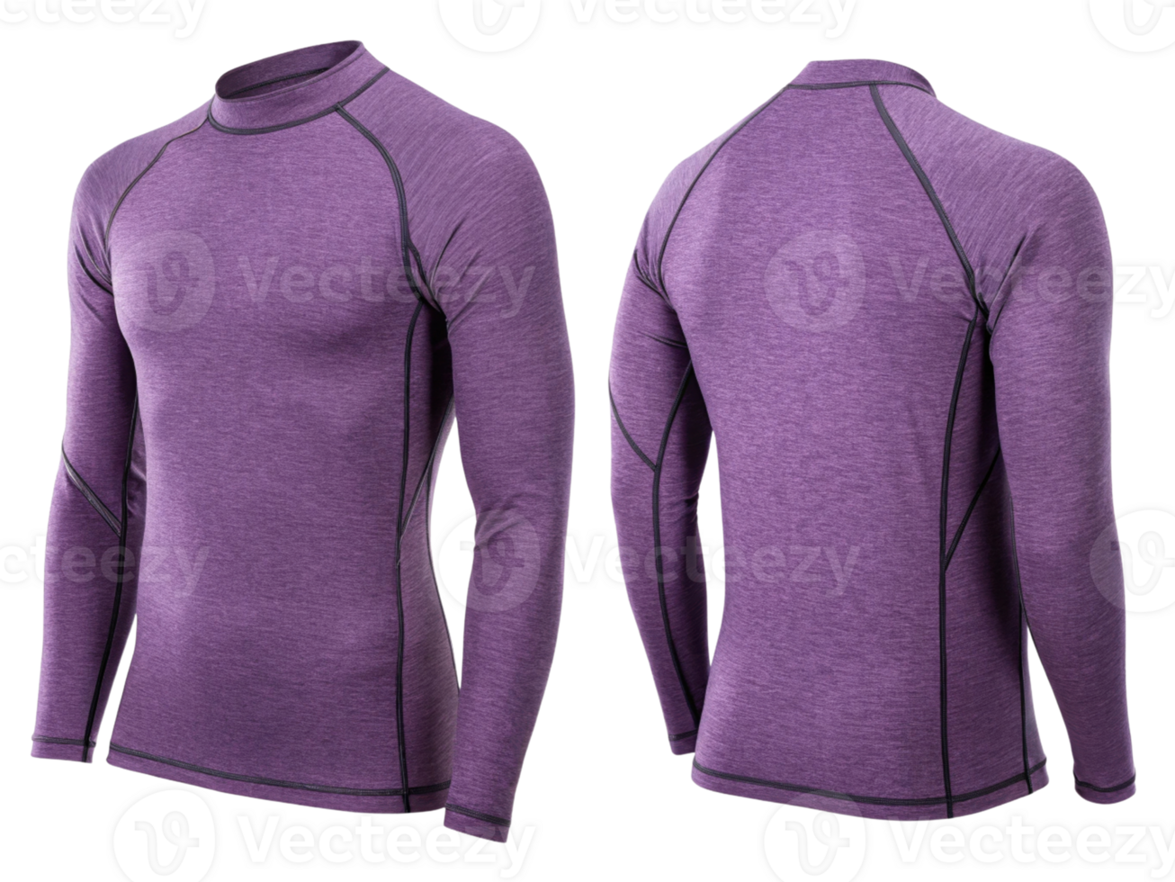 stylish mockup of purple rashguard featuring long sleeves and sleek design perfect for active wear enthusiasts png