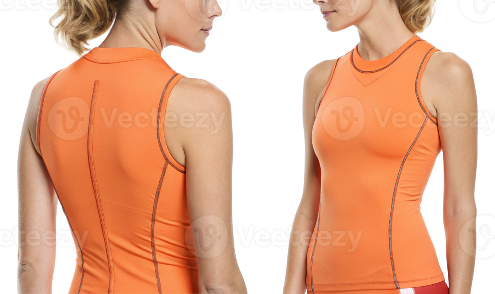 vibrant orange rashguard mockup showcases sleek design perfect for active wear. This stylish piece combines comfort and functionality for any png