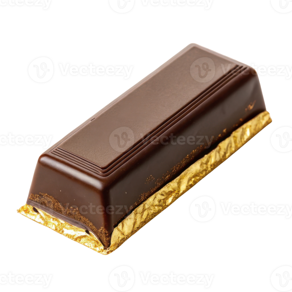 luxurious chocolate bar with glossy finish and golden base creates sense of indulgence png