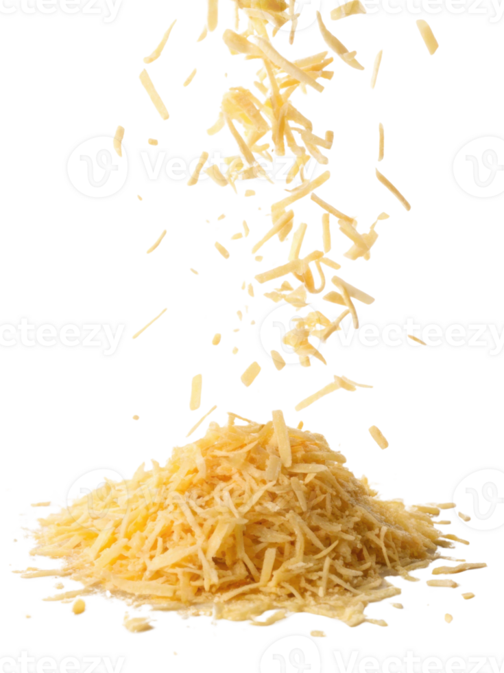 Grated cheese falls gracefully onto mound, creating delightful scene perfect for culinary inspiration and delicious recipes png