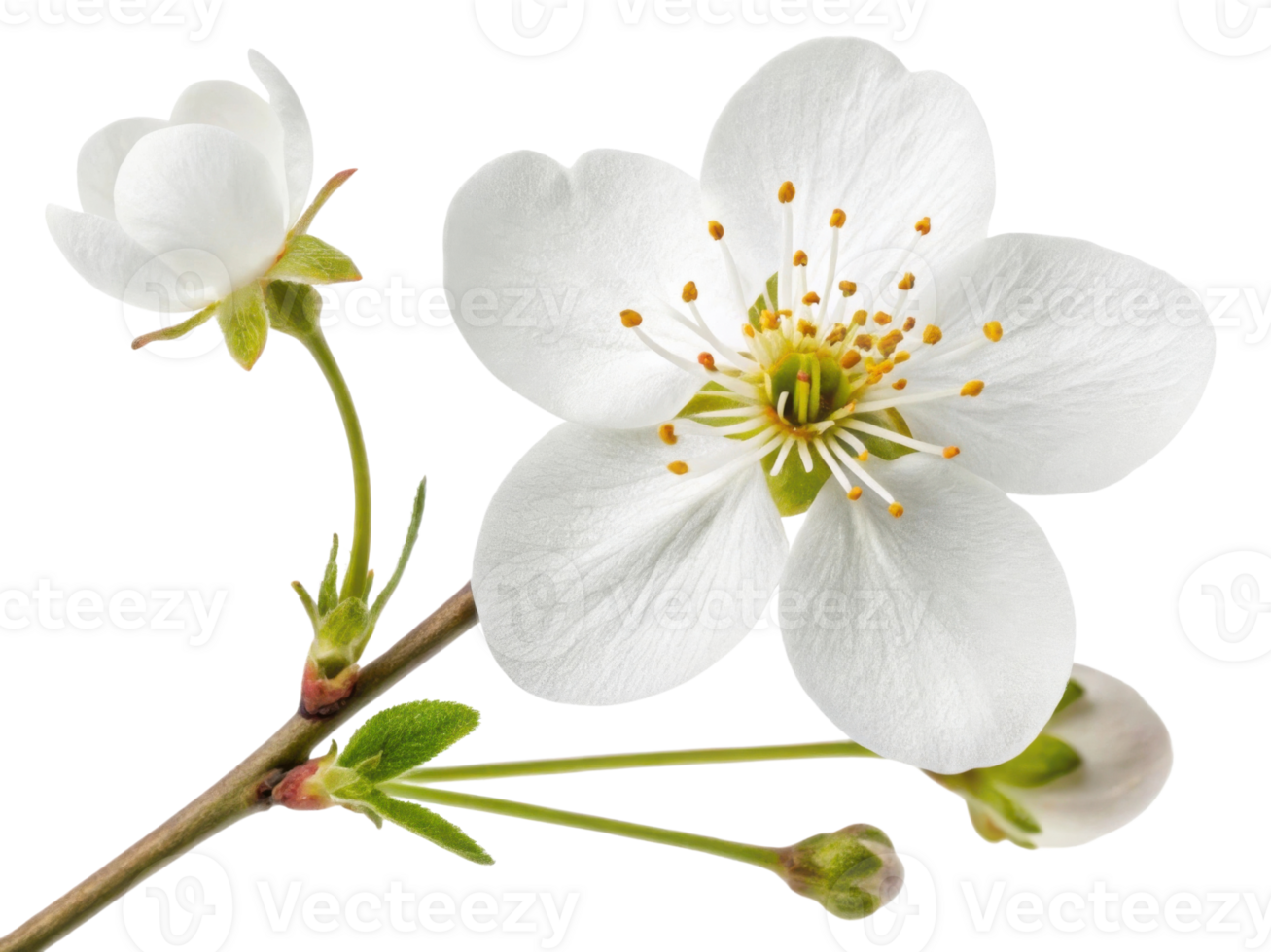 beautiful white flower with delicate petals and vibrant yellow stamens symbolizes essence of spring. Forget me not flowers bloom gracefully png