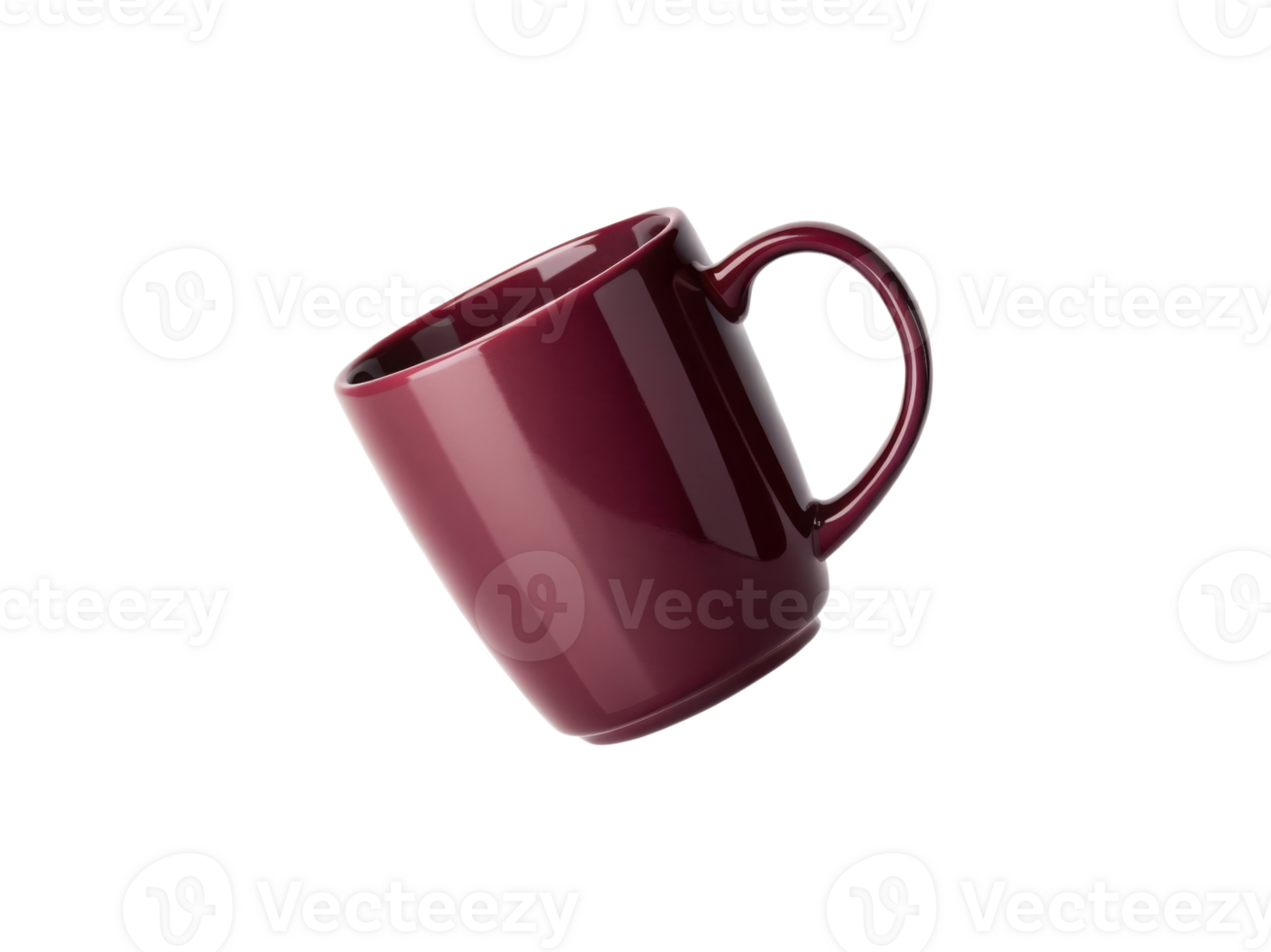 stylish mug mockup showcasing deep burgundy color perfect for branding or design presentations png