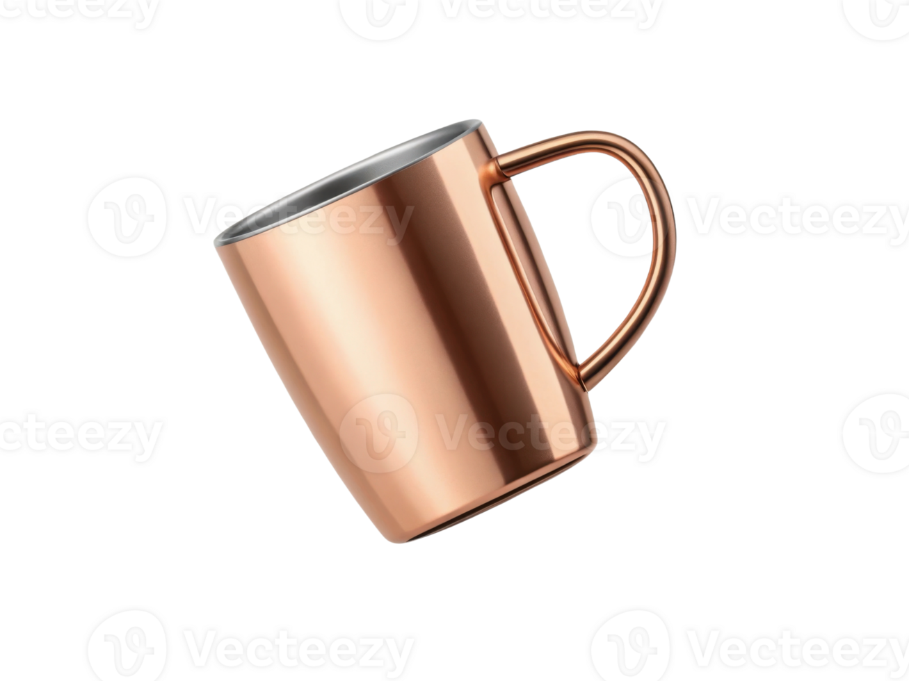 stylish copper mug mockup showcasing sleek design perfect for beverages. This elegant piece adds modern touch to any setting png