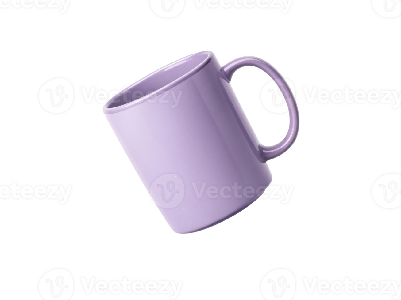 stylish purple mug mockup showcases modern design perfect for beverages. This vibrant piece adds charm to any setting png