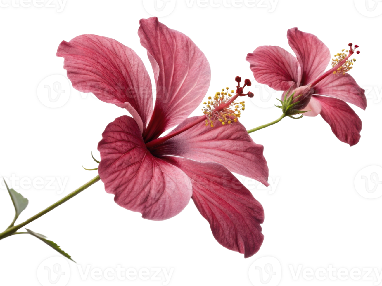 stunning hibiscus flower showcases its vibrant pink petals and intricate details, symbolizing beauty and grace in nature png