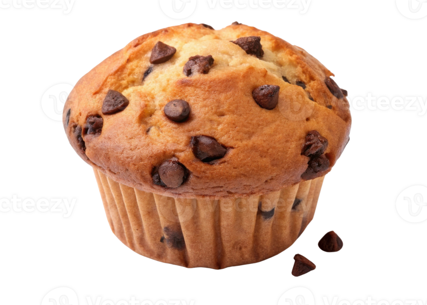 Delicious muffin with chocolate chips is perfect for sweet treat or breakfast delight that brings joy to every bite png