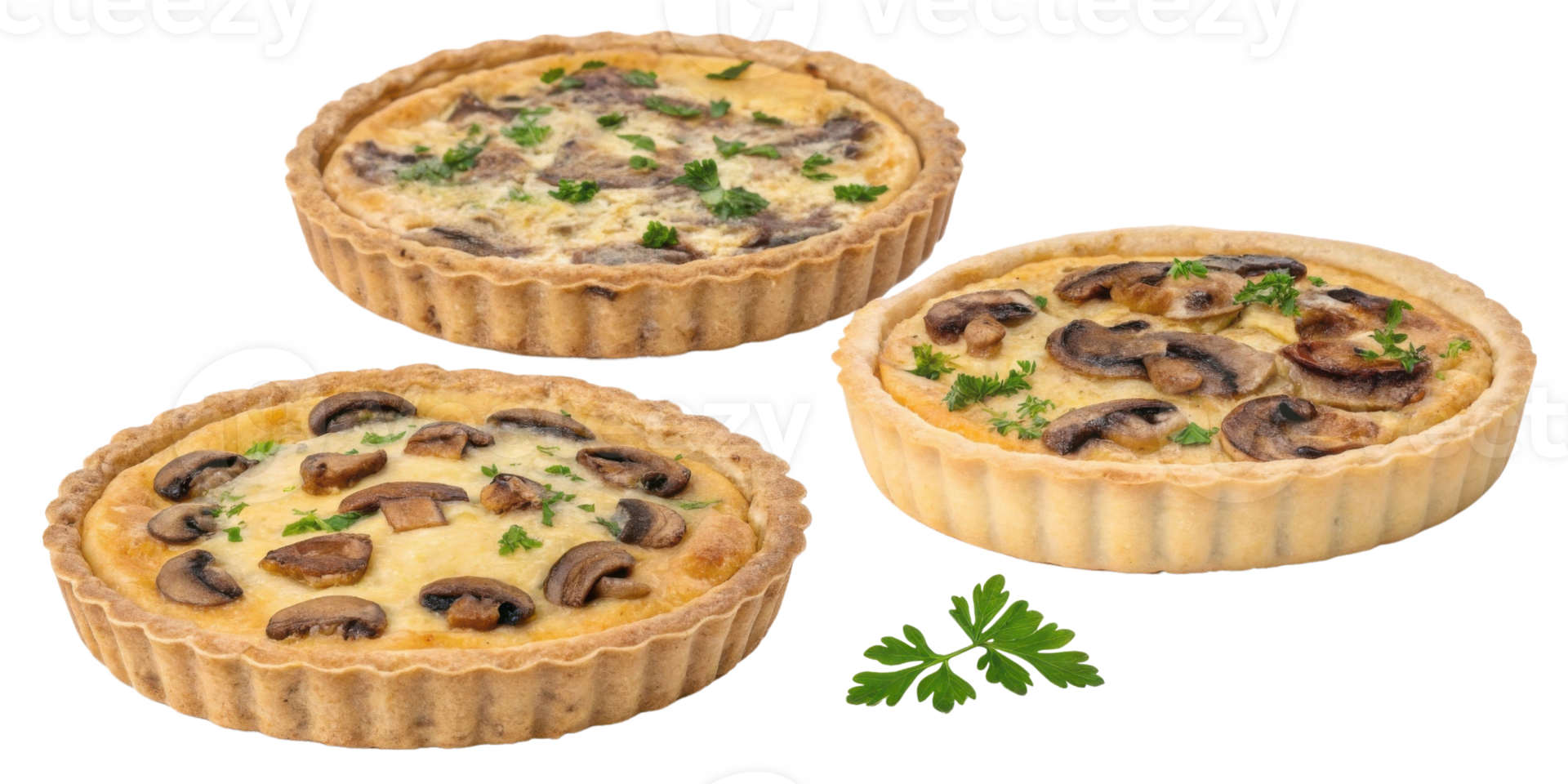 Delicious quiche varieties featuring mushrooms and herbs are perfect for any meal. Enjoy savory flavors and flaky crusts that delight palate png
