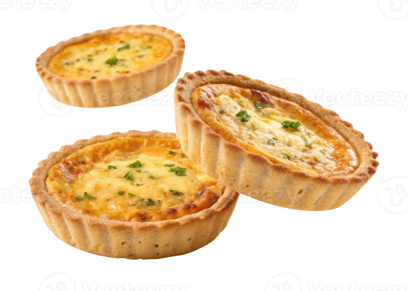 Delicious quiche tarts with golden crust and savory filling are perfect for any meal. Enjoy these delightful treats at your next gathering png