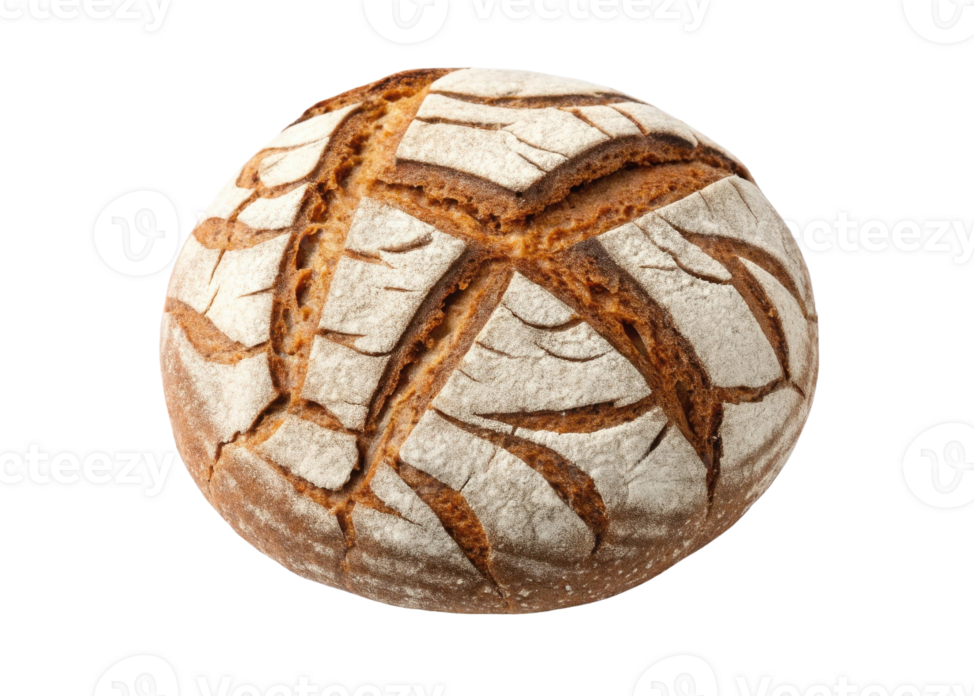 Sourdough bread with beautifully crafted crust showcases artisanal baking techniques and rustic charm that delights senses png