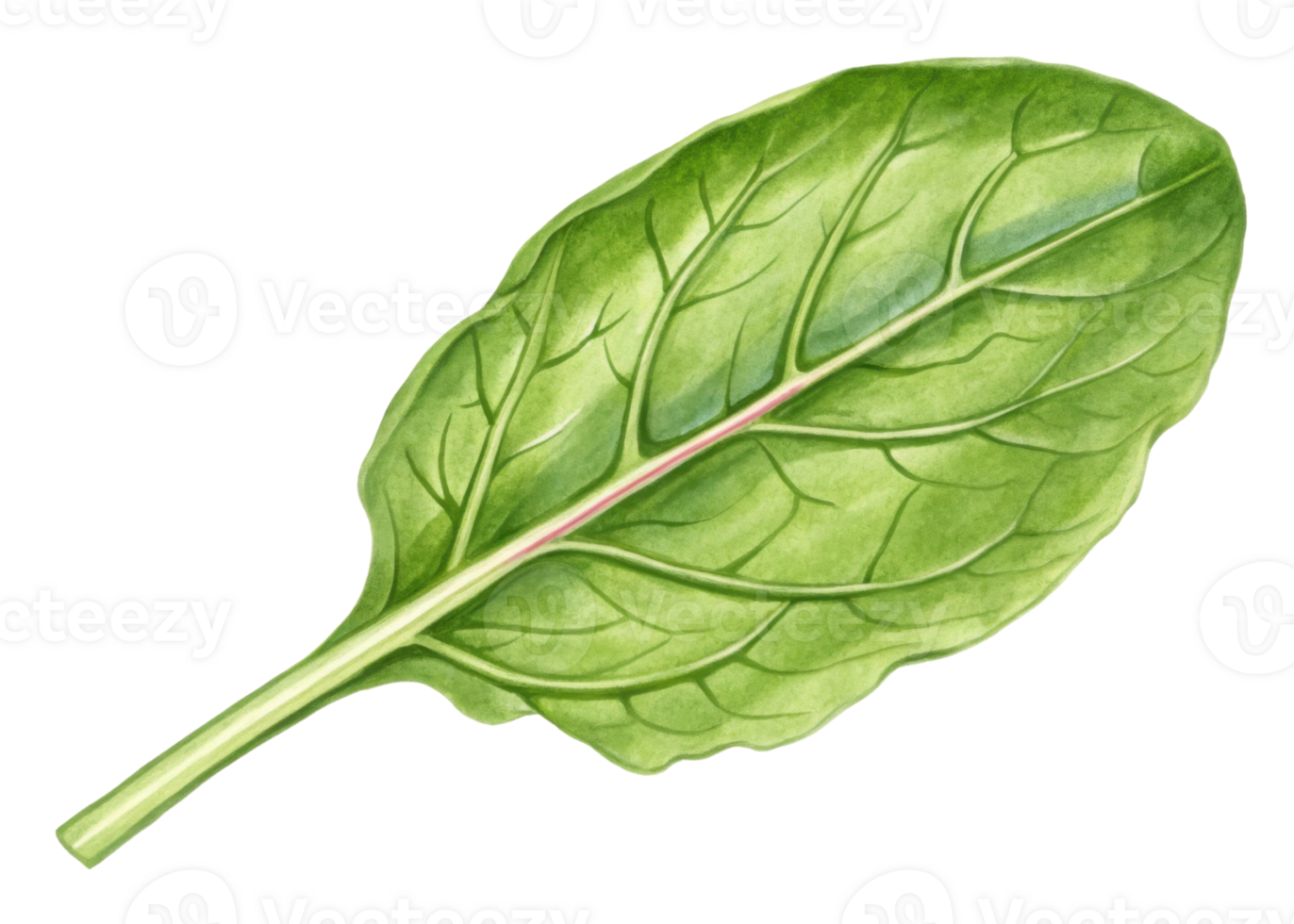 Fresh sorrel leaf with vibrant green color and detailed veins, showcasing natural texture and healthy appearance in close up view png