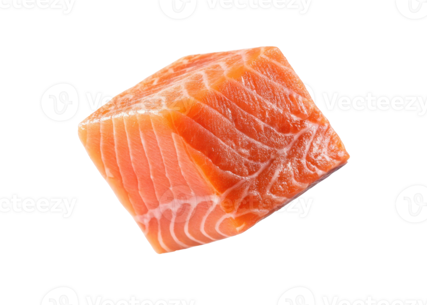 Fresh salmon fillet piece with vibrant orange color and natural texture perfect for cooking or healthy meals png