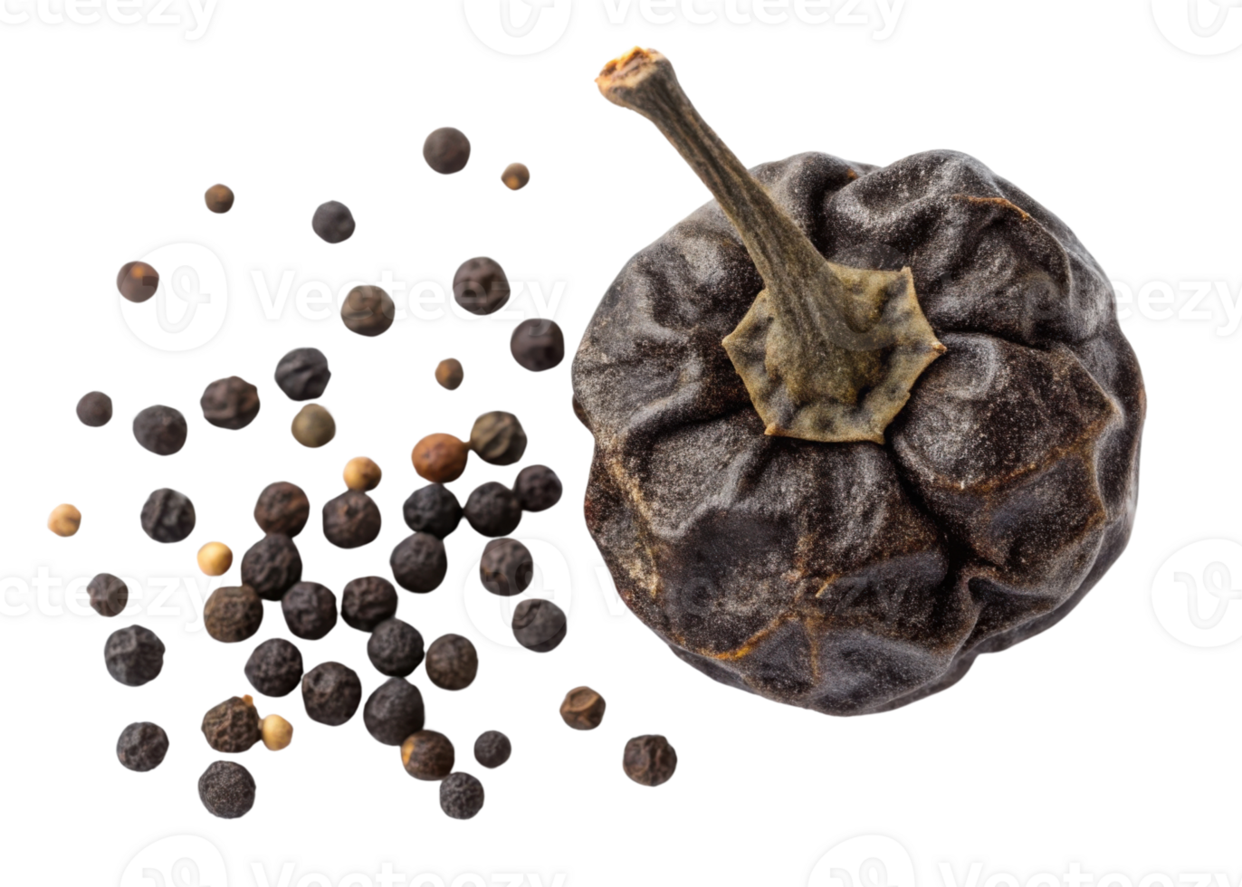 Peppercorn cutout black spice seasoning dried herb natural flavor ingredient cooking png