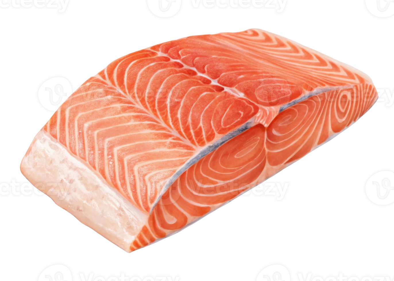 Fresh salmon fillet with vibrant orange color and natural texture perfect for healthy cooking and delicious meals png
