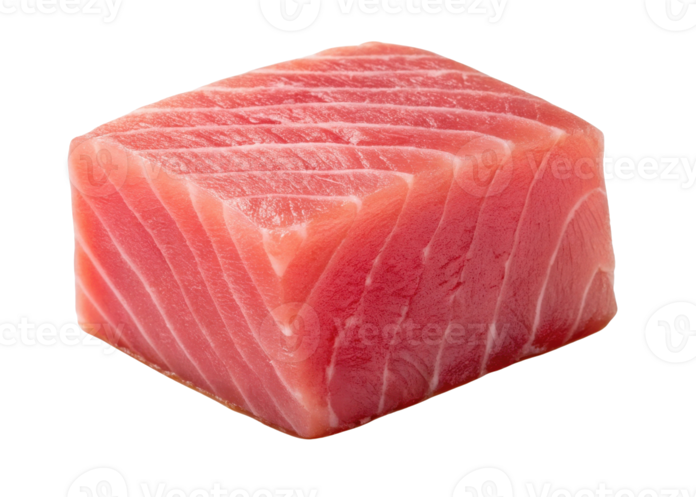 Fresh tuna cut with rich pink color and smooth texture perfect for sushi or sashimi dishes that bring delightful taste experience png