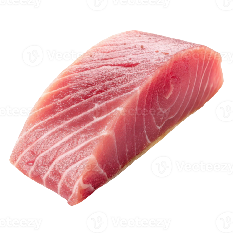 Fresh tuna steak with rich red color and smooth texture perfect for cooking or sushi preparation with natural healthy protein png