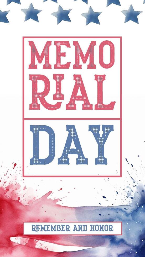 White Memorial Day Instragram Story Template
