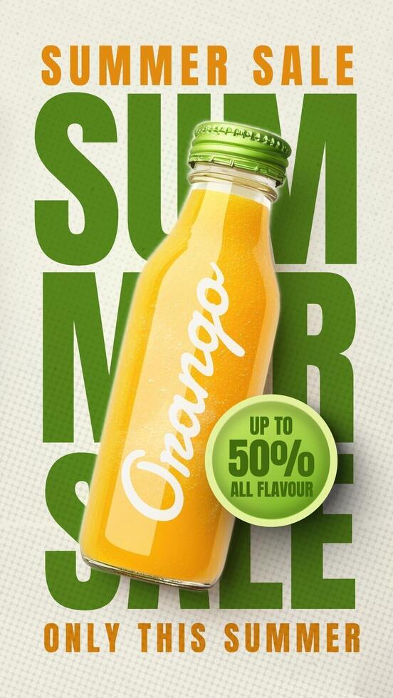 Juice Summer Sale Instragram Story Template for Social Media