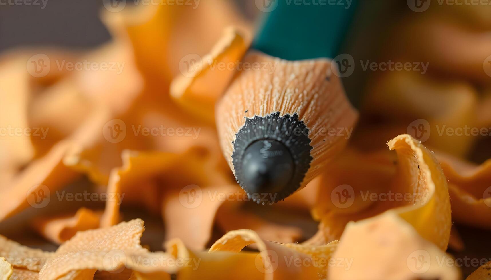 a close up of a pencil in a pile of pasta photo