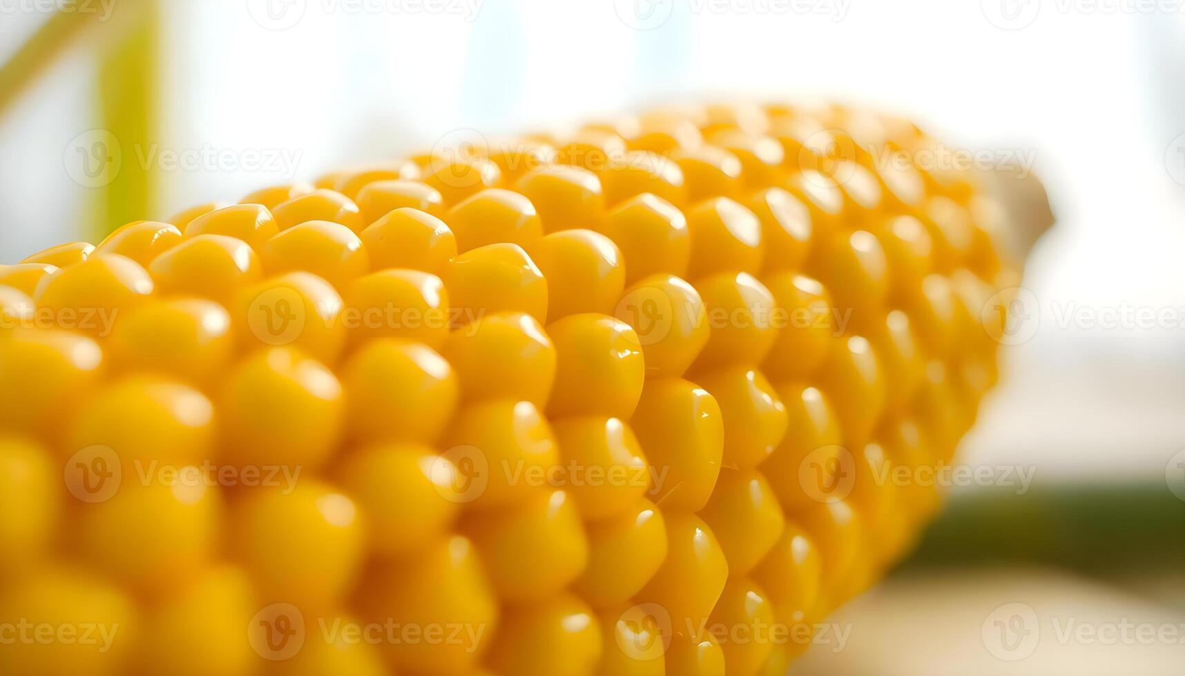 a close up of a corn cob on a table photo