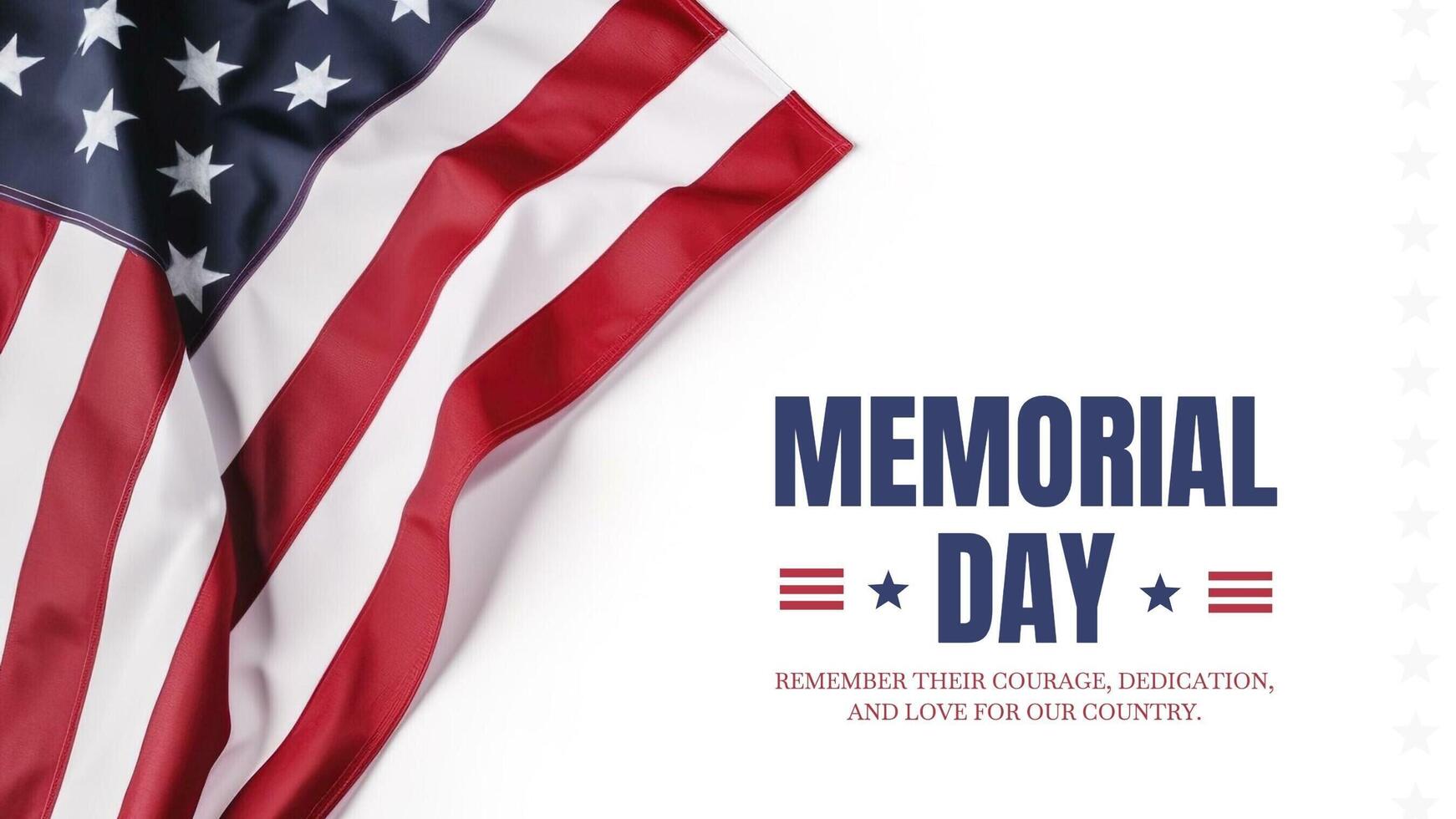 Simple Blue and Red Memorial Day Twitter Post template