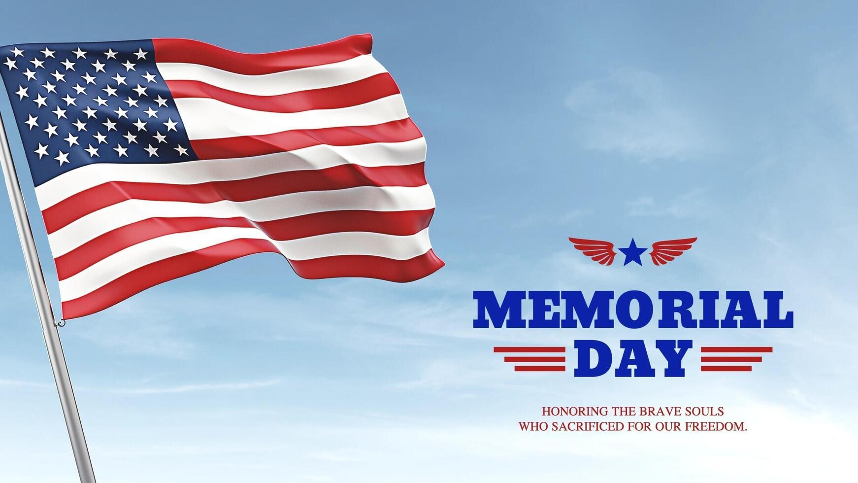 Blue Sky Memorial Day Twitter Post template