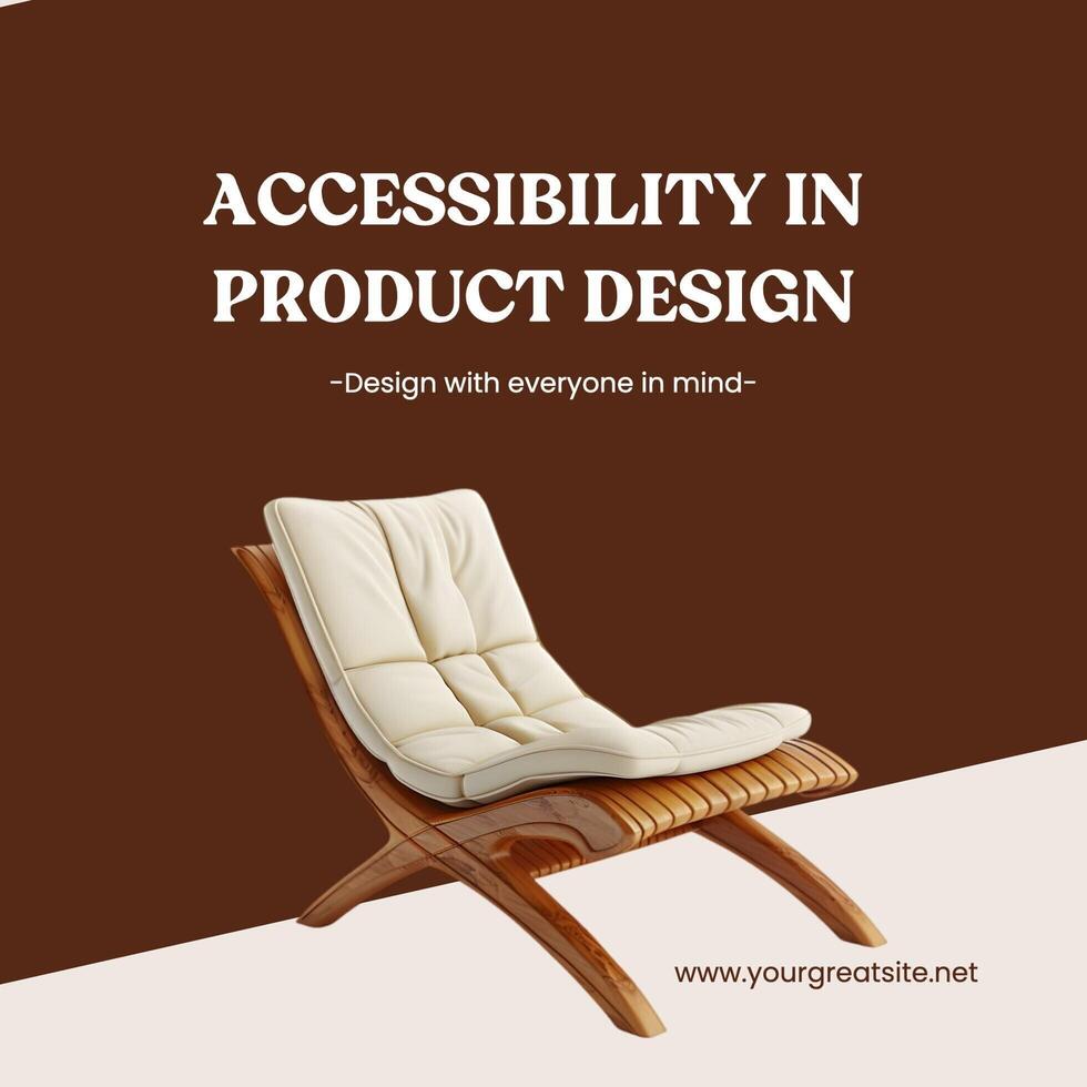 Brown Minimalist Accessibility Product Design Linkedin Post template