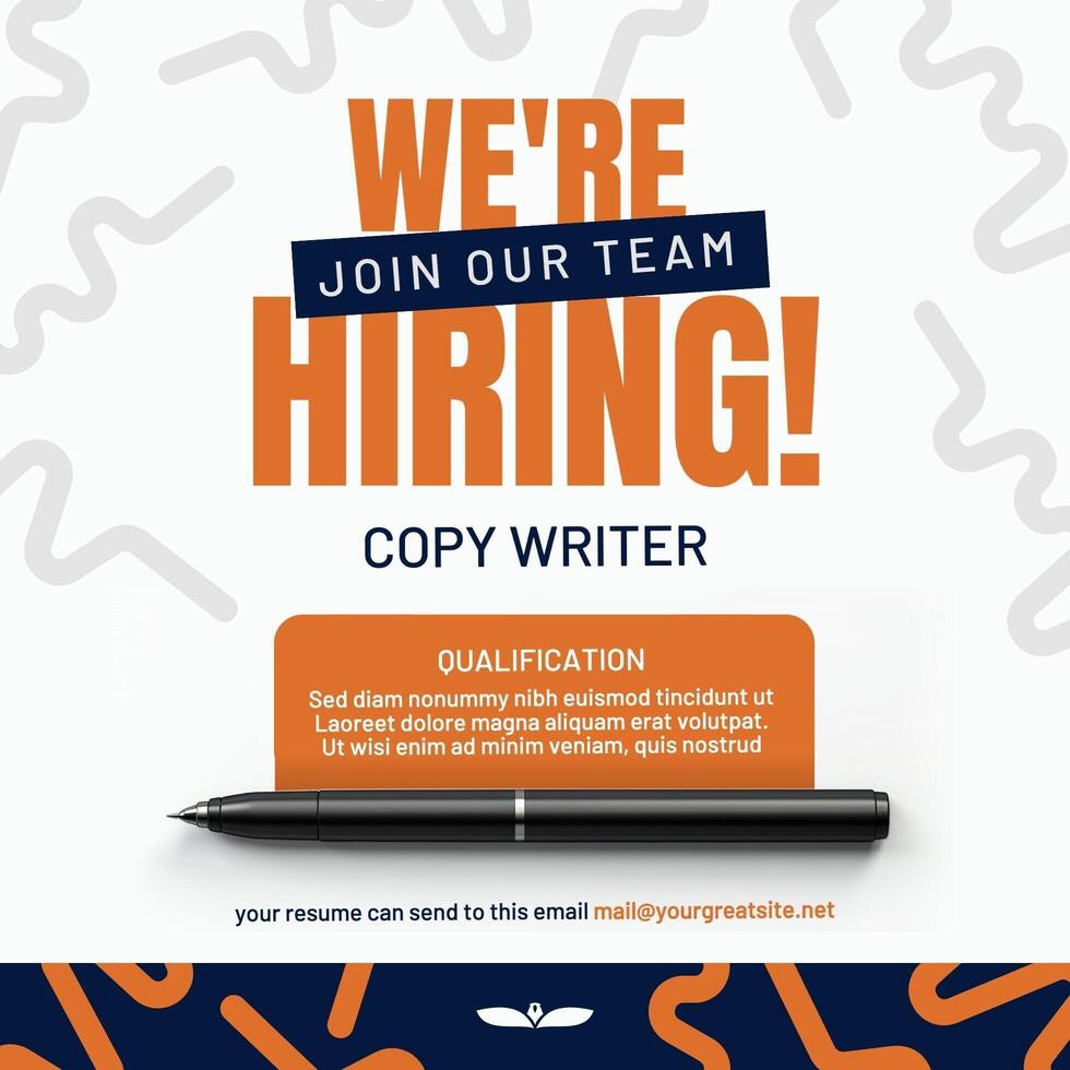 Modern Announcements Hiring Linkedin Post Template