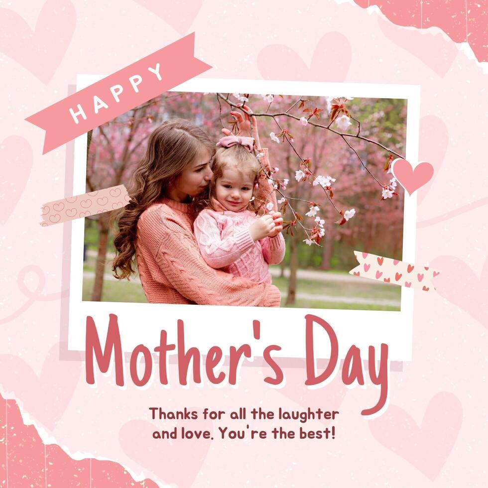 Aesthetic Peach Mother's Day Instagram Post template