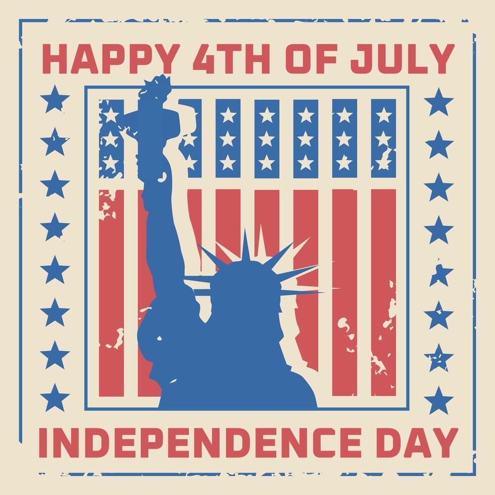 Red and White 4th of July Instagram Post Template