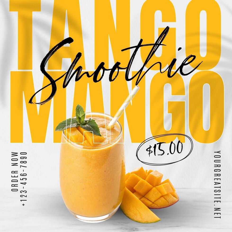 Mango Smoothie Promotion Post for Instagram template