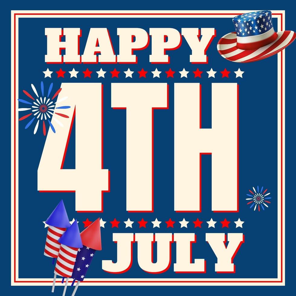 4th july social media post for independence day template