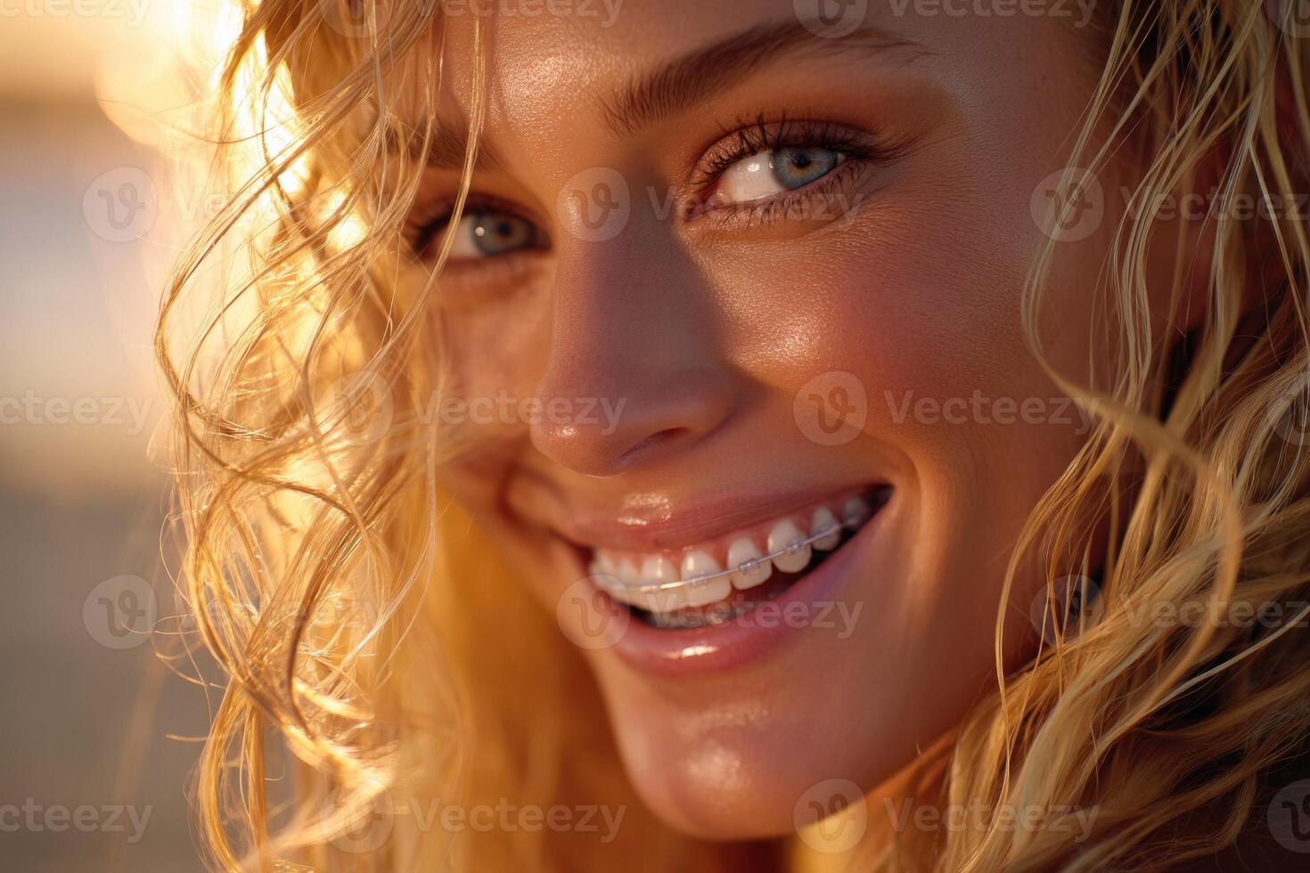 A woman with blonde hair and a smile photo
