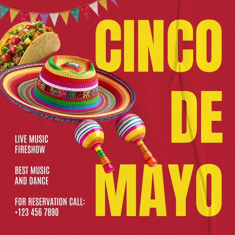 social media instagram post cinco de mayo template