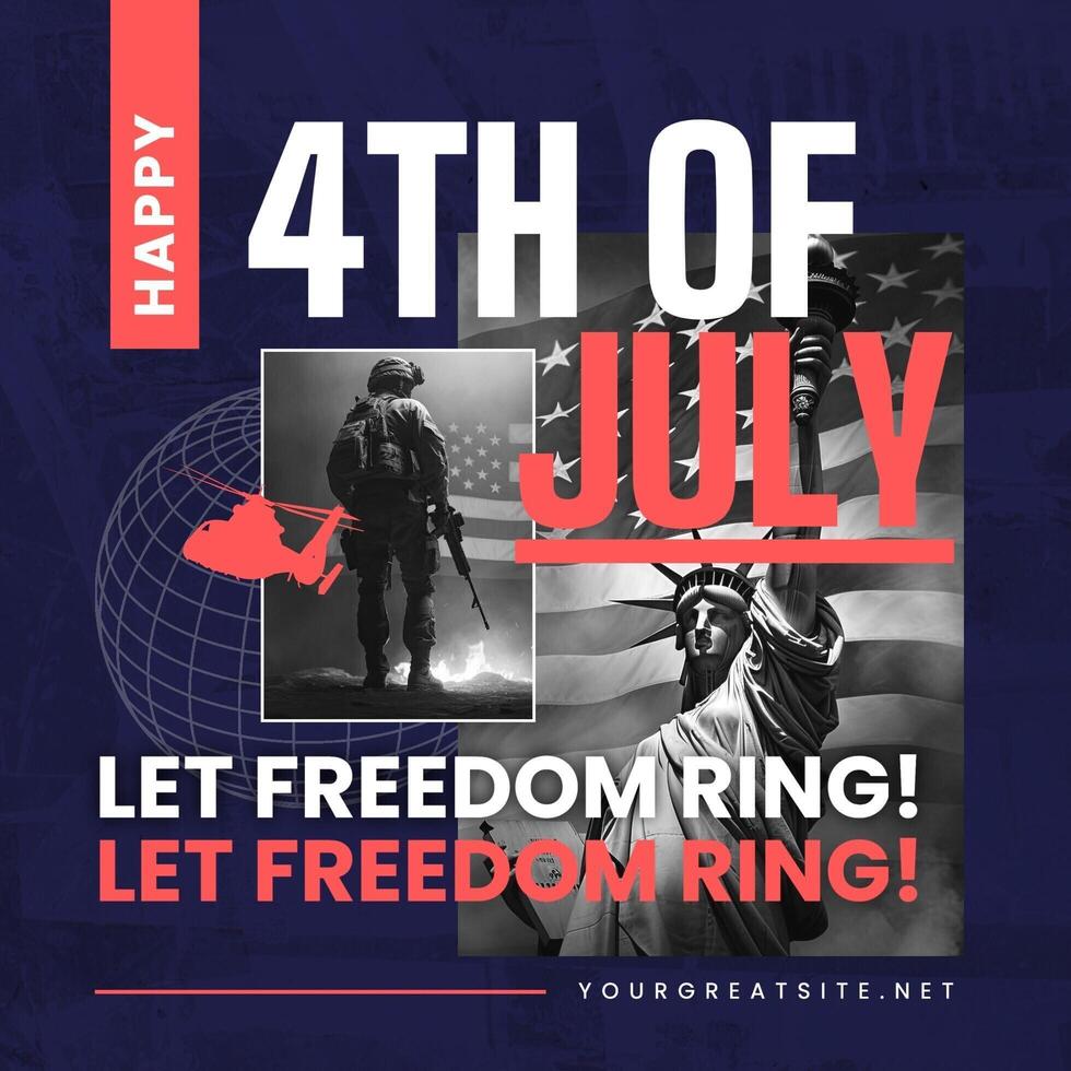 4th Of July Instagram Post template