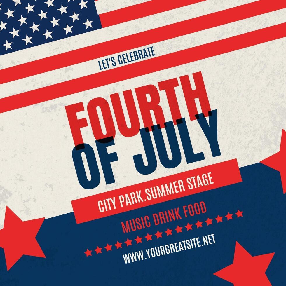 independence day for social media post template